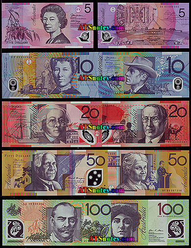 Krage Grønland majs Australia banknotes - Australia paper money catalog and Australian currency  history